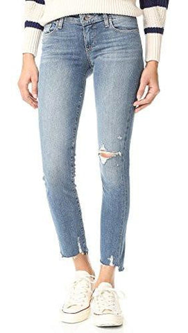 Skyline Ankle Peg Jeans With Uneven Hem, Pryor Destructed, 30