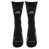 Traxion Impact Basketballfootball Crew Socks Blackwhitedark Greyonix Large