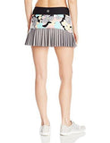 Recreation Pop Floral Camo Tennis Skirt With Solid Pleated Back Detail, Multi, S