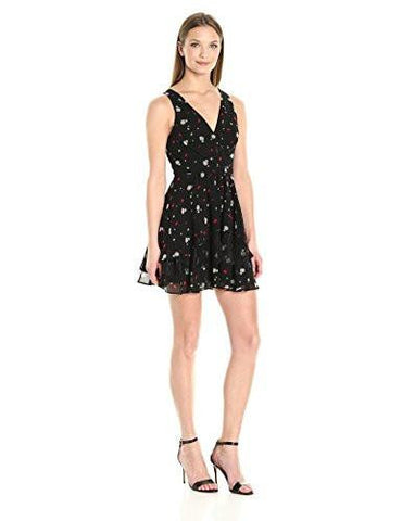 Printed Surplice Dress Blackmulti 2