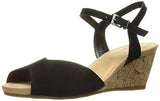 Cupcake Wedge Sandal Black Suede 7 M Us