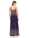 Embroidered Maxi Dress, Navy, Xs