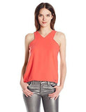 Armani Exchange X Neck Line Woven Tank Top Coral Medium