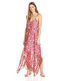 Alternative Hem Chiffon Maxi Slip Dress, Red Spice, 12