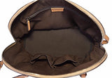 Medium Calf Leather Convertible Dome Handbag Whisky Beige