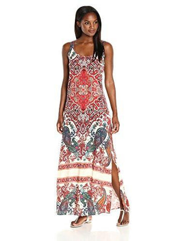Karen Kane SideSlit Maxi Dress, Print, L