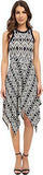 Handkerchief Hem Tank Dress, Print, Large
