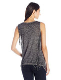 Tank With Crochet At Center Back, Charcoal Grey, Xl