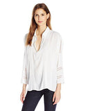 Tamani Henley Blouse, White, Small