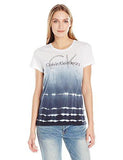 Calvin Klein Jeans Short Sleeve Tie Dye Textured Logo Tshirt Parisian Night Medium