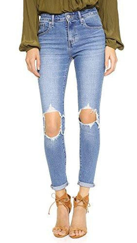 Levis 721 High Rise Distressed Skinny Jeans Rugged Indigo 27