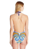 Pacific Paisley High Neck One Piece Swimsuit, Multi/Multi, 12