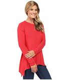 Paneled Handkerchief Top Brick Shirt