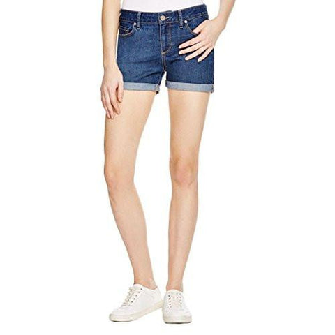 Cuffed Medium Wash Denim Shorts Blue 31