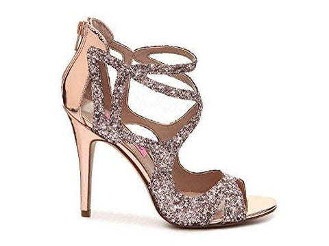 Betsey Johnson Raqui Heel 6, Blush Glit