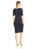 Eliza J Lace Midi Sheath Dress, Navy, 14