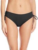Side Shirred Hipster Bikini Bottom Black S