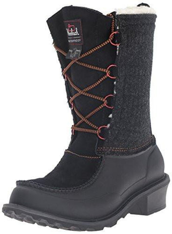 Fully Wooly Lace Winter Boot, Black, 9 M Us