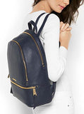Michael Kors Large Rhea Zip Leather Leather Backpack Admiral