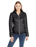 Calvin Klein Lightweight Ribbed Down Jacket With Bottom Ruffle Black L