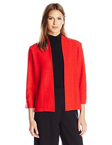 Boiled Wool Cardigan Vibrant Red Xl