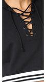 Hudson Long Sleeve Cropped Hoodie, Ruckus, Medium