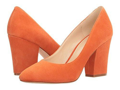 Nine West Scheila Suede Dress Pump Orange 75 M Us