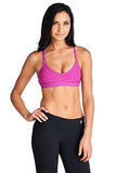 Recreation Sports Bra Tank Jacquard Berry Size Medium