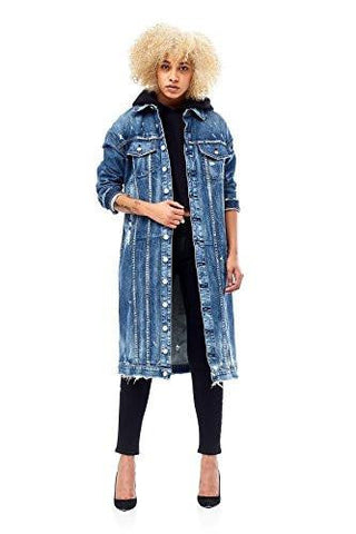 Hudson Denim Duster Aftermath Jacket W748Dko Amth Xs