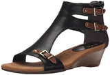 Aerosoles Yet Another Wedge Sandal Black Tan Combo 9 M Us