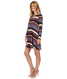 MultiStripe Maggie Trapeze Dress Print Dress