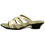 Emet Open Toe Casual Slide Sandals, White, Size 7.5
