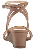 Nine West Lewer Leather Wedge Sandal Natural 105 M Us