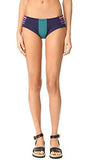 Color Block FiberLite Bikini Bottom, Deep Green/Vermilion/Blue Ribbon, Xs