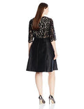 Plus Size Lace Bodice Twofer Dress, Black, 20W