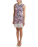 Printed Lace Trim Dress 8