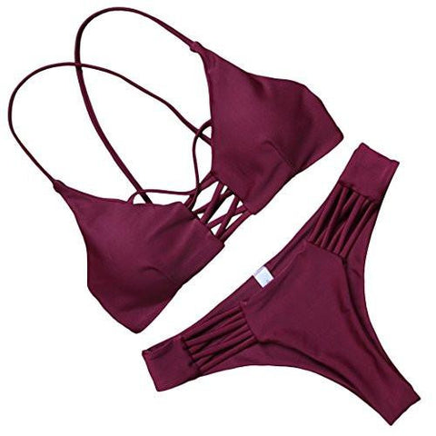 Mooskini Cut Out Vintage Pin Up 2 Piece Bikini Swimsuit For Bikini Set Sus Size 24 B943