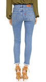 Levis 721 High Rise Distressed Skinny Jeans Rugged Indigo 27