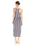 Midi Faux Wrap Dress Dark Navy Combo Medium