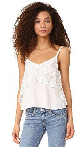 Medallion Crochet Cami, Natural, Medium