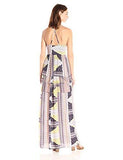 Bcbgeneration Tiered Front Cutout Maxi Dress Dark Navy Multi 10