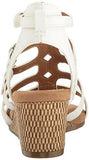 Aerosoles Sparkle Wedge Sandal White 7 M Us