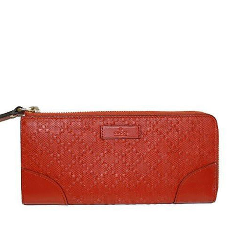 Hilary Lux Diamante Burnt Orange Leather Zip Around Wallet 354488