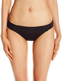 Algiers Solid Shirred Side Hipster Bikini Bottom Black 6