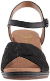 Helio Latitude Wedge Sandal Black Leather 7 M Us