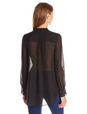 Ada Chiffon Shirt, Black, 6