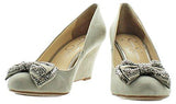 Selonia Wedge Dress Bow Pumps Gray Size 12