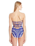 Algiers Bandeau One Piece Swimsuit, Indigo/Indigo, 6