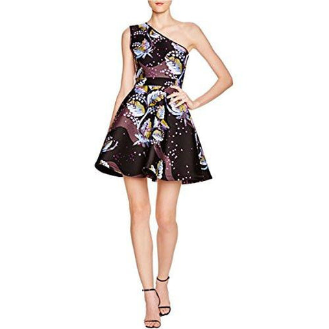 Scuba OneShoulder Party Dress Black 2