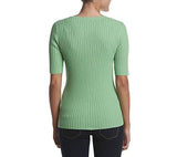Ribbed Elbow Sweater Lawn Green Medium
